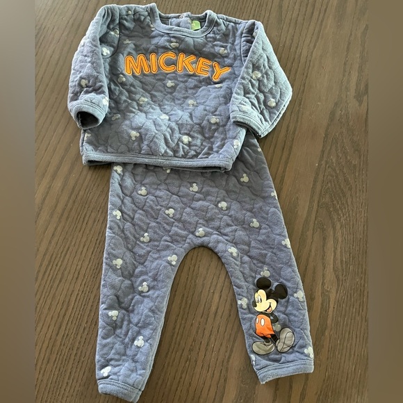 Disney Other - Disney Baby Boys Mickey Mouse Quilted Shirt & Pants Set